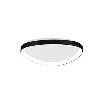 Inlight Πλαφονιέρα οροφής LED 25W 3CCT από μαύρο μέταλλο και ακρυλικό D:61,5x5cm (42043-Black)