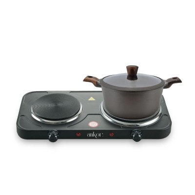 ΕΣΤΙΑ ΗΛΕΚΤΡΙΚΗ ΔΥΟ ΘΕΣΕΩΝ ΕΜΑΓΙΑ 1000W & 1500W ΣΕ ΜΑΥΡΟ ΜΑΤ ΧΡΩΜΑ ANKOR