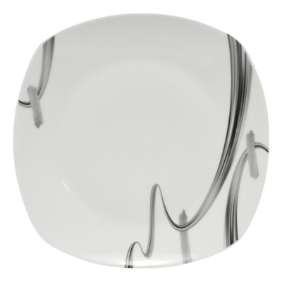 ΠΙΑΤΟ ΡΗΧΟ ΤΕΤΡΑΓΩΝΟ ΠΟΡΣΕΛΑΝΙΝΟ ΜΕ ΓΚΡΙ ΜΟΤΙΒΟ 26,5εκ. ANKOR