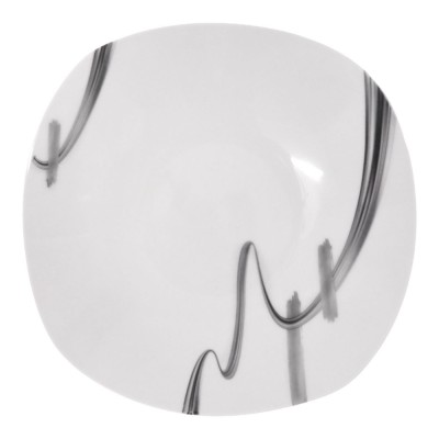 ΠΙΑΤΟ ΒΑΘΥ ΤΕΤΡΑΓΩΝΟ ΠΟΡΣΕΛΑΝΙΝΟ ΜΕ ΓΚΡΙ ΜΟΤΙΒΟ 22,5εκ. ANKOR