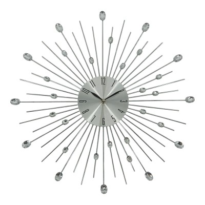 ΡΟΛΟΙ ΤΟΙΧΟΥ ΜΕΤΑΛΛΙΚΟ ΣΕ ΑΣΗΜΙ ΧΡΩΜΑ ΜΕ ΔΙΑΦΑΝΟΥΣ ΚΡΥΣΤΑΛΛΟΥΣ 50x50x4εκ. ANKOR