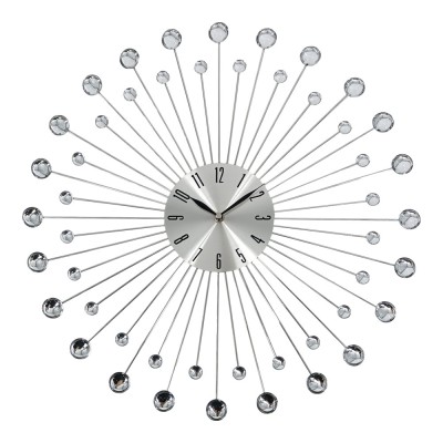 ΡΟΛΟΙ ΤΟΙΧΟΥ ΜΕΤΑΛΛΙΚΟ ΣΕ ΑΣΗΜΙ ΧΡΩΜΑ ΜΕ ΔΙΑΦΑΝΟΥΣ ΚΡΥΣΤΑΛΛΟΥΣ 50x50x4εκ. ANKOR