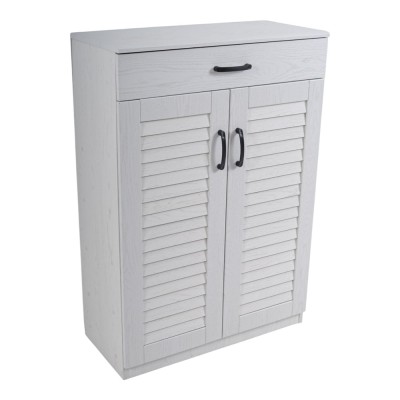 ΠΑΠΟΥΤΣΟΘΗΚΗ ΝΤΟΥΛΑΠΙ ΜΕ ΣΥΡΤΑΡΙ ΞΥΛΙΝΟ 68x32x98εκ.ΣΕ ΑΣΠΡΟ ΧΡΩΜΑ ANKOR