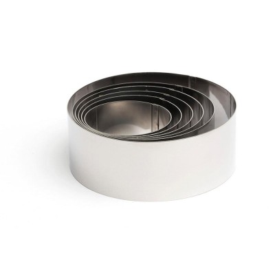 ΣΕΤ 6τεμ. ΤΣΕΡΚΙΑ ΑΝΟΞΕΙΔΩΤΑ ΣΤΡΟΓΓΥΛΑ (Φ6-12cm) - COMAS