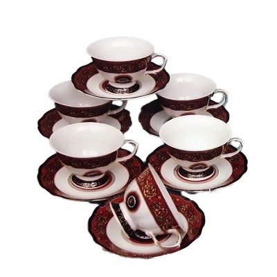 Φλυτζάνια Τσαγιού Πορσελάνης 6 Τεμαχίων Μπαρόκ