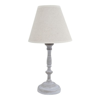 ΦΩΤΙΣΤΙΚΟ ΕΠΙΤΡΑΠΕΖΙΟ ΓΚΡΙ ΑΝΤΙΚΕ ΜΕ ΜΠΕΖ ΚΑΠΕΛΟ 19x19x37εκ.ANKOR