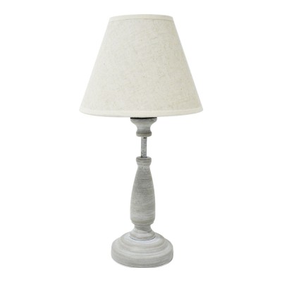 ΦΩΤΙΣΤΙΚΟ ΕΠΙΤΡΑΠΕΖΙΟ ΓΚΡΙ ΑΝΤΙΚΕ ΜΕ ΜΠΕΖ ΚΑΠΕΛΟ 19x19x37εκ.ANKOR