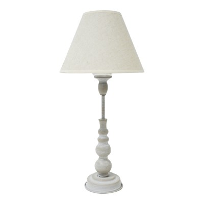 ΦΩΤΙΣΤΙΚΟ ΕΠΙΤΡΑΠΕΖΙΟ ΓΚΡΙ ΑΝΤΙΚΕ ΜΕ ΜΠΕΖ ΚΑΠΕΛΟ 23x23x49εκ.ANKOR