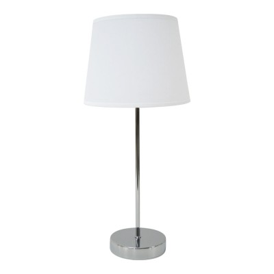 ΦΩΤΙΣΤΙΚΟ ΕΠΙΤΡΑΠΕΖΙΟ ΜΕΤΑΛΛΙΚΟ ΣΕ ΑΣΗΜΙ ΧΡΩΜΑ ΜΕ ΑΣΠΡΟ ΚΑΠΕΛΟ 21x21x46εκ. ANKOR