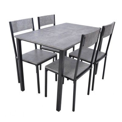 ΣΕΤ 5 ΤΜΧ ΤΡΑΠΕΖΑΡΙΑ ΜΕ ΕΦΕ ΓΚΡΙ ΤΣΙΜΕΝΤΟΥ ΚΑΙ ΜΑΥΡΟ ΜΕΤΑΛΛΙΚΟ ΣΚΕΛΕΤΟ ANKOR