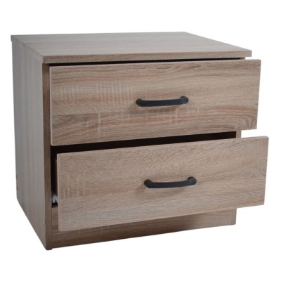 ΚΟΜΟΔΙΝΟ ΞΥΛΙΝΟ ΜΕ ΔΥΟ ΣΥΡΤΑΡΙΑ ΣΕ ΦΥΣΙΚΟ ΧΡΩΜΑ 48x38x43εκ. ANKOR