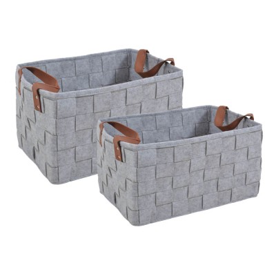 ΚΑΛΑΘΙ ΓΚΡΙ ΠΟΛΥΕΣΤΕΡΙΚΟ ΜΕ ΚΑΦΕ ΛΑΒΕΣ 26x38x22εκ.ANKOR