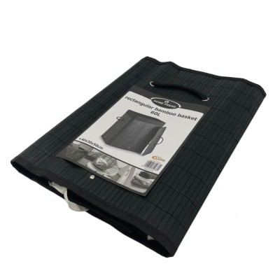 ΚΑΛΑΘΙ ΑΠΛΥΤΩΝ ΜΠΑΜΠΟΥ ΣΕ ΜΑΥΡΟ ΧΡΩΜΑ ΜΕ ΥΦΑΣΜΑ 41x31x50 ANKOR