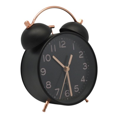 ΞΥΠΝΗΤΗΡΙ ΜΕΤΑΛΛΙΚΟ ΑΘΟΡΥΒΟ ΡΕΤΡΟ ΣΕ ΜΑΥΡΟ ΜΑΤ ΚΑΙ ROSE GOLD ΧΡΩΜΑ 11x5,2x15,7εκ. ANKOR