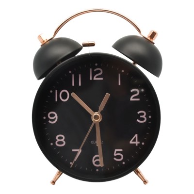 ΞΥΠΝΗΤΗΡΙ ΜΕΤΑΛΛΙΚΟ ΑΘΟΡΥΒΟ ΡΕΤΡΟ ΣΕ ΜΑΥΡΟ ΜΑΤ ΚΑΙ ROSE GOLD ΧΡΩΜΑ 11x5,2x15,7εκ. ANKOR