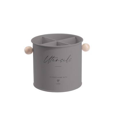 ΕΠΙΤΡΑΠΕΖΙΑ ΚΟΥΤΑΛΟΘΗΚΗ ΜΕ 4 ΧΩΡΙΣΜΑΤΑ Φ13.5cm KITCHEN TREND 700814/GREY - Oriana Ferrelli®