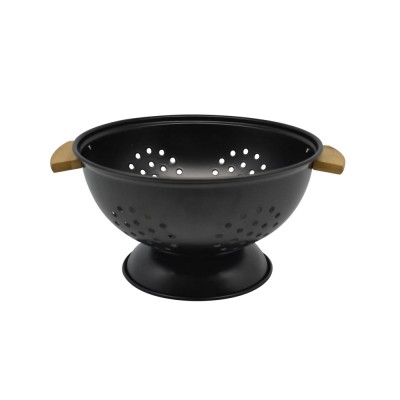 ΣΟΥΡΩΤΗΡΙ ΜΕΤΑΛΛΙΚΟ ΜΑΥΡΟ ΜΕ ΛΑΒΕΣ ΑΠΟ ΞΥΛΟ ΜΠΑΜΠΟΥ 24x24x13,7εκ. ANKOR