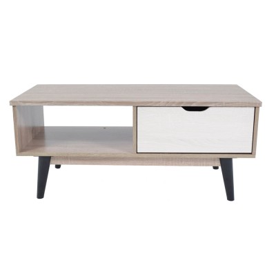 ΕΠΙΠΛΟ ΞΥΛΙΝΟ ΜΕ ΣΥΡΤΑΡΙ ΣΕ ΑΣΠΡΟ ΚΑΙ ΦΥΣΙΚΟ ΧΡΩΜΑ 100x48x43 εκ. ANKOR