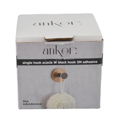 ΚΡΕΜΑΣΤΡΑ ΜΟΝΗ ΜΕ ΑΥΤΟΚΟΛΛΗΤΟ 3M ΞΥΛΟ ΑΚΑΚΙΑΣ 4,8x4,8x3,6εκ.ANKOR