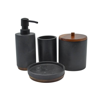 ΣΑΠΟΥΝΟΘΗΚΗ ΠΟΛΥΕΣΤΕΡΙΚΗ ΜΑΥΡΗ ΠΕΤΡΑ ΜΕ ΞΥΛΟ ΑΚΑΚΙΑΣ 12,1x12,1x2,8εκ.ANKOR