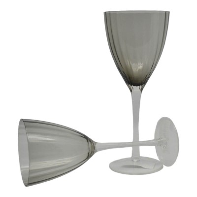 ΣΕΤ ΠΟΤΗΡΙΑ ΚΟΛΩΝΑΤΑ 6 ΤΕΜΑΧΙΩΝ ΓΥΑΛΙΝΑ PREMIUM 370ml SMOKE ΧΡΩΜΑ ANKOR