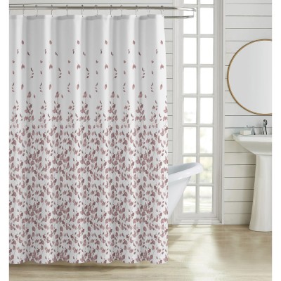 ΚΟΥΡΤΙΝΑ ΜΠΑΝΙΟΥ ΠΟΛΥΕΣΤΕΡΙΚΗ 180x200εκ 90gsm ΜΕ 12 ΚΡΙΚΟΥΣ ΜΕ ΣΧΕΔΙΟ ΦΥΛΛΑ ΣΕ ΑΠΟΧΡΩΣΗ ΣΑΠΙΟΥ ΜΗΛΟΥ ANKOR