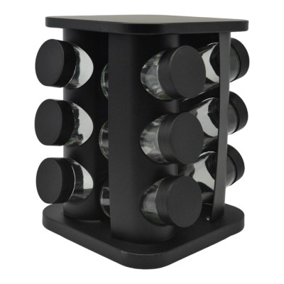 ΒΑΣΗ ΜΠΑΧΑΡΙΚΩΝ ΠΕΡΙΣΤΡΕΦΟΜΕΝΗ 12τεμ ΜΑΥΡΗ ΜΕΤΑΛΛΙΚΗ 16x16x22εκ.ANKOR