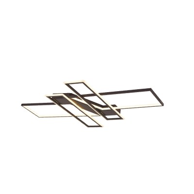 Inlight Πλαφονιέρα οροφής LED 100W 3CCT σε μαύρη απόχρωση D:120x80cm (6108)