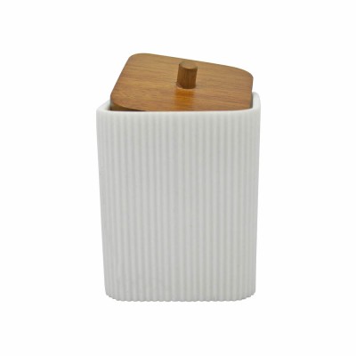 ΘΗΚΗ ΓΙΑ ΜΠΑΤΟΝΕΤΕΣ ΠΟΛΥΕΣΤΕΡΙΚΗ ΑΣΠΡΗ ΜΕ ΞΥΛΟ ΑΚΑΚΙΑΣ 7,5x7,6x10εκ.ANKOR