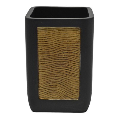 ΠΟΤΗΡΟΘΗΚΗ ΠΟΛΥΕΣΤΕΡΙΚΗ ΜΑΥΡΗ ΜΑΤ ΜΕ ΞΥΛΙΝΗ ΔΙΑΚΟΣΜΗΣΗ 7x6,8x10,5εκ.ANKOR