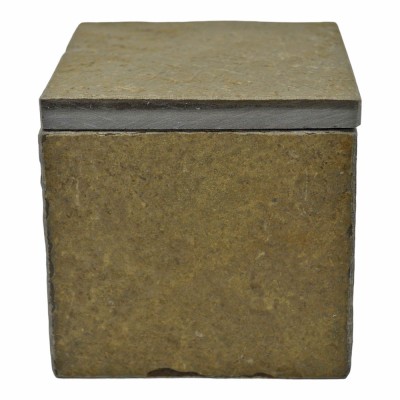 ΘΗΚΗ ΓΙΑ ΒΑΜΒΑΚΙ ΜΑΡΜΑΡΟ ΜΕ ΠΑΛΑΙΩΜΕΝΗ ΟΨΗ ΣΕ ΚΑΦΕ ΛΑΔΙ ΧΡΩΜΑ 9,5x5x9,5εκ.ANKOR