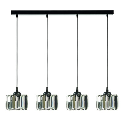 Φωτιστικό Πολύφωτο 4φ Μέταλλο/Κρύσταλλο Ε27