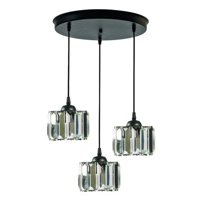 Φωτιστικό Πολύφωτο 3φ Μέταλλο/Κρύσταλλο Ε27