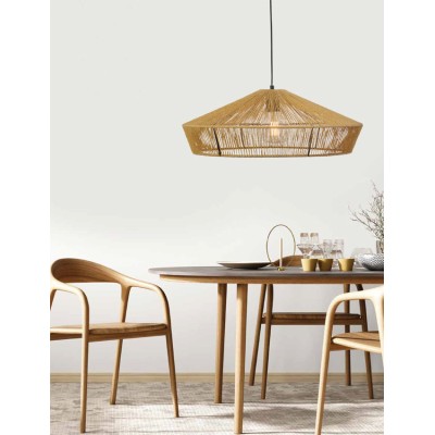 Φωτιστικό μονόφωτο σχοινί natural Ε27 Φ55