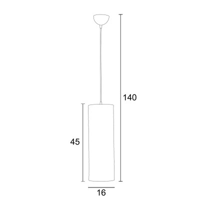 Φωτιστικό μονόφωτο αμπαζούρ πλέγμα Ε27 Φ16