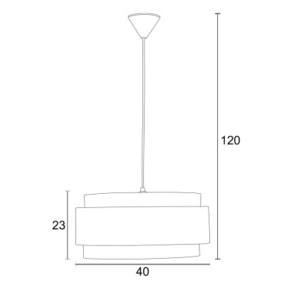 Φωτιστικό μονόφωτο αμπαζούρ διπλό Ε27 Φ40