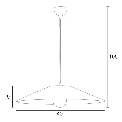 Φωτιστικό μονόφωτο σχοινί μαύρο Ε27 Φ40