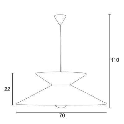 Φωτιστικό μονόφωτο σχοινί natural Ε27 Φ70