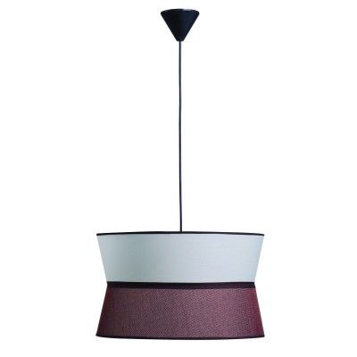 Φωτιστικό μονόφωτο αμπαζούρ διπλό καφέ/εκρού Ε27 Φ40