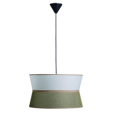 Φωτιστικό μονόφωτο αμπαζούρ διπλό πρασινο/εκρού Ε27 Φ40