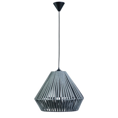 Φωτιστικό μονόφωτο ύφασμα γκρι Ε27 Φ40