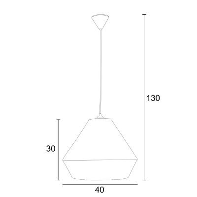 Φωτιστικό μονόφωτο ύφασμα μαύρο/γκρι Ε27 Φ40