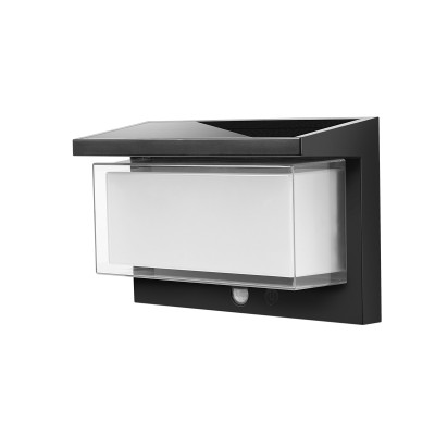 it-Lighting Juniper LED 8W 3000K Solar Wall Light in Black Color D:222x163x91mm (80206711S)