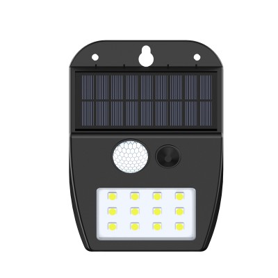 it-Lighting Meribel LED 2W 3000K Solar Outdoor Wall Lamp Black D:130x10x50mm (80207011S)