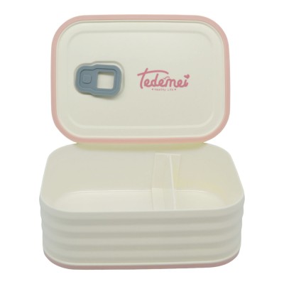 ΦΑΓΗΤΟΔΟΧΕΙΟ ΠΛΑΣΤΙΚΟ ΛΕΥΚΟ ΜΕ ΡΟΖ ΧΡΩΜΑ 0,58lt ANKOR