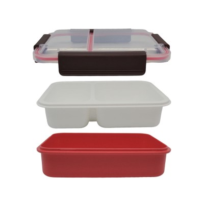 ΦΑΓΗΤΟΔΟΧΕΙΟ 2 ΘΕΣΕΩΝ ΠΛΑΣΤΙΚΟ MΕ ΚΑΠΑΚΙ ΑΣΦΑΛΕΙΑΣ 1,0lt ΚΟΚΚΙΝΟ ANKOR