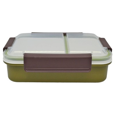 ΦΑΓΗΤΟΔΟΧΕΙΟ 2 ΘΕΣΕΩΝ ΠΛΑΣΤΙΚΟ MΕ ΚΑΠΑΚΙ ΑΣΦΑΛΕΙΑΣ 1,0lt ΠΡΑΣΙΝΟ ANKOR