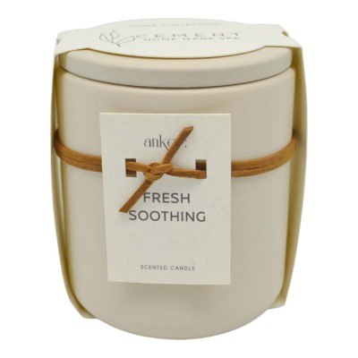 ΑΡΩΜΑΤΙΚΟ ΚΕΡΙ FRESH SOOTHING ΣΕ ΤΣΙΜΕΝΤΕΝΙΟ ΔΟΧΕΙΟ ΜΕ ΚΑΠΑΚΙ 8,8x8,8x10εκ. ANKOR