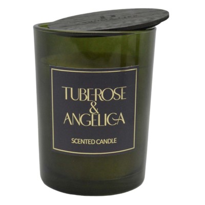 ΑΡΩΜΑΤΙΚΟ ΚΕΡΙ TUBEROSE & ANGELICA ΣΕ ΓΥΑΛΙΝΟ ΔΟΧΕΙΟ ΜΕ ΚΑΠΑΚΙ 8x8x10,5εκ. ANKOR
