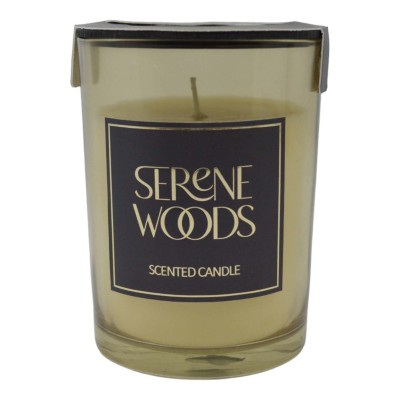 ΑΡΩΜΑΤΙΚΟ ΚΕΡΙ SERENE WOODS ΣΕ ΓΥΑΛΙΝΟ ΔΟΧΕΙΟ ΜΕ ΚΑΠΑΚΙ 8x8x10,5εκ. ANKOR